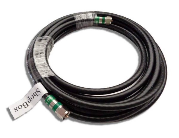 Black Quad Shield RG-6 Coax Cable